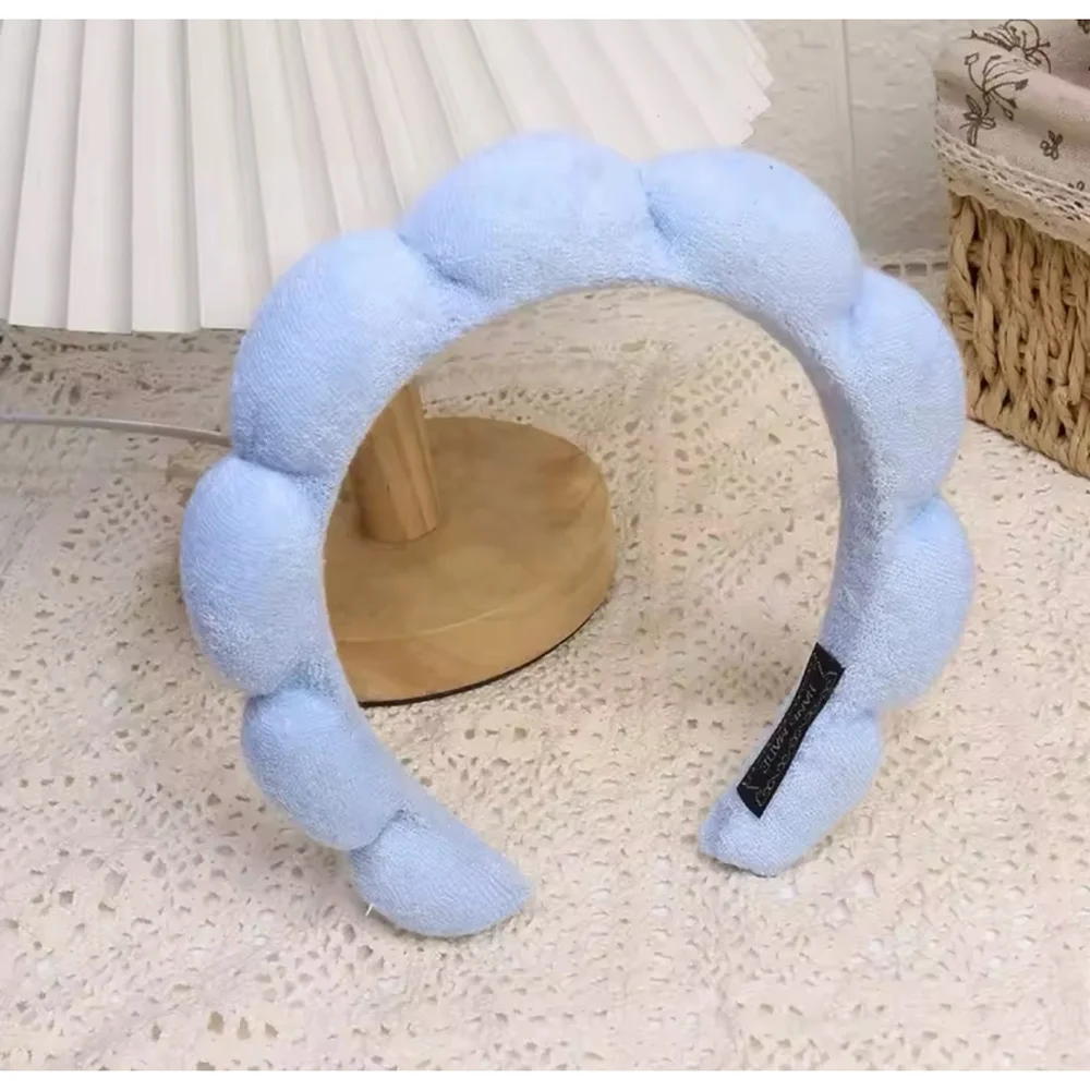 Women's Terry Cloth Make up‎ Application Headband, One Size, Blue